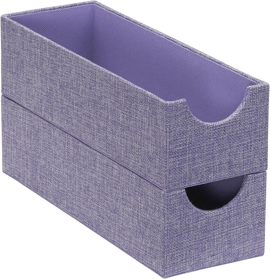 Cajas organizadoras de cajones profundos estrechos morados para almacenamiento