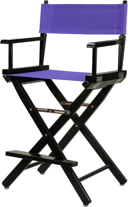 Casual 220-02021-41 Silla de director de 24 in, marco negro, con lona color