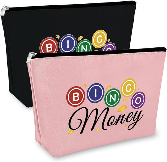 Bolsa de maquillaje para amantes del bingo, regalos de bingo para mujeres,