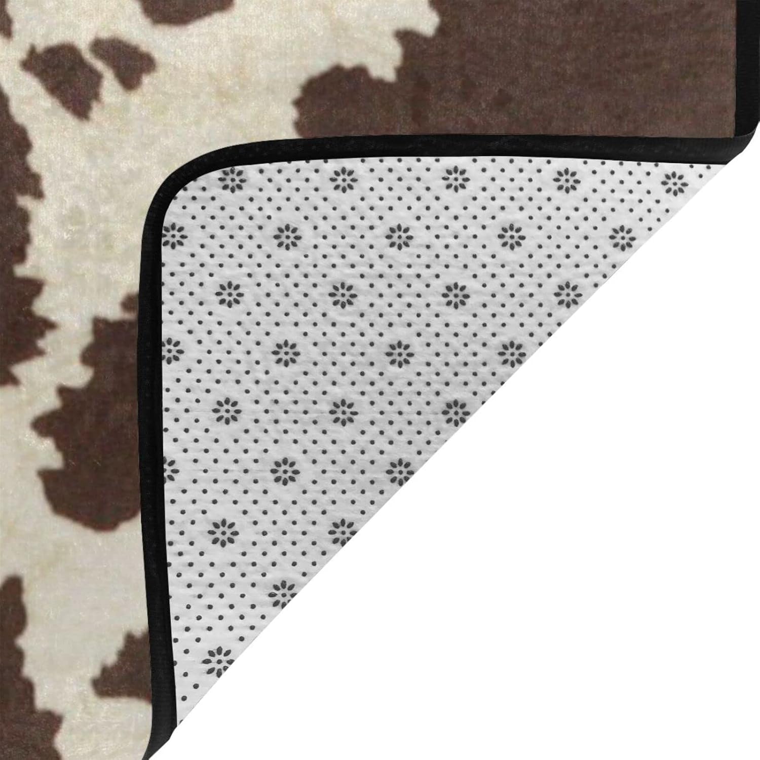 Alfombras con estampado de piel de vaca para sala de estar, 4 x 6 pies,...