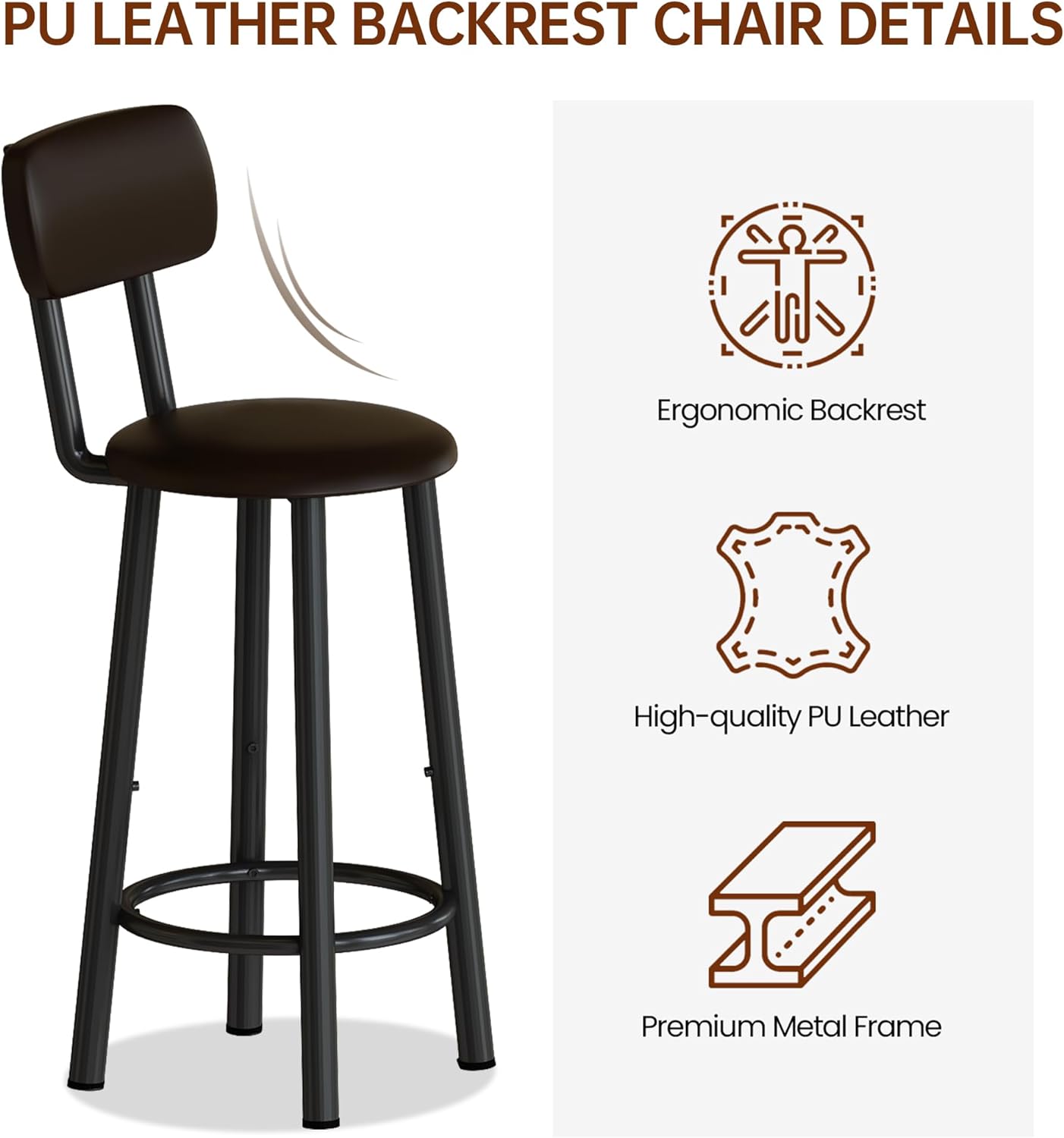 Juego de mesa de comedor de cocina para 2, mesa de bar y sillas con 3 estantes