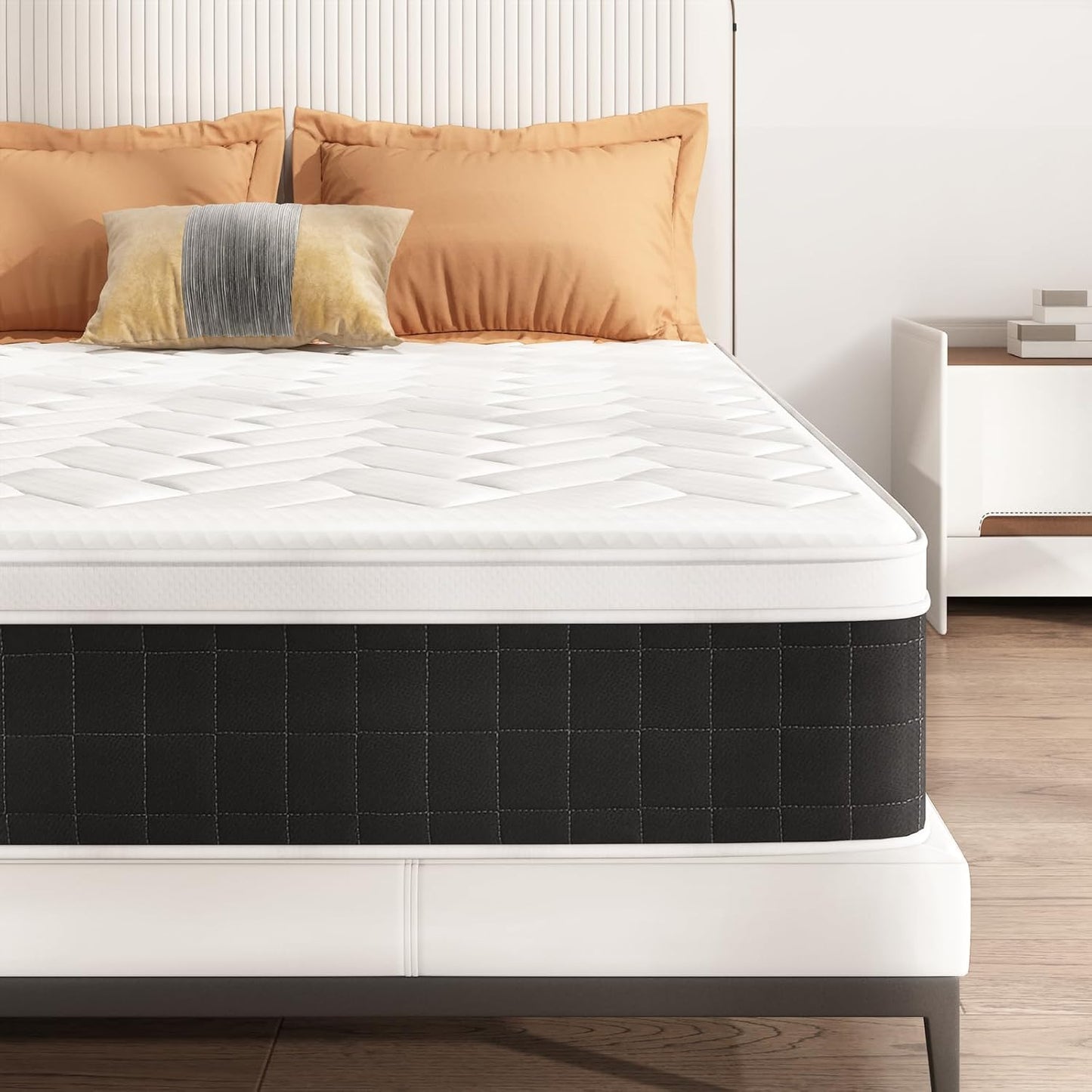 Colchón tamaño King, cama híbrida europea superior de 10 pulgadas en una caja,