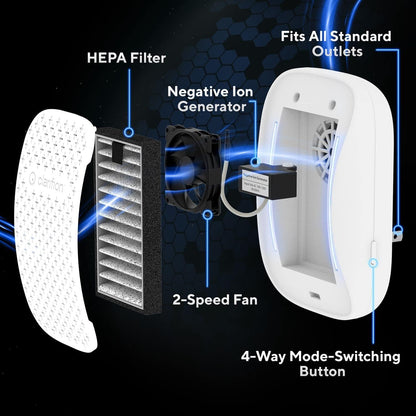 Purificador de aire portátil DSTx 2.0 (paquete de 6) Filtro de aire ionizador