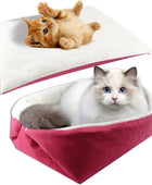 Cama autocalentable para gatos, tapete convertible para gatos, cama ligera para...