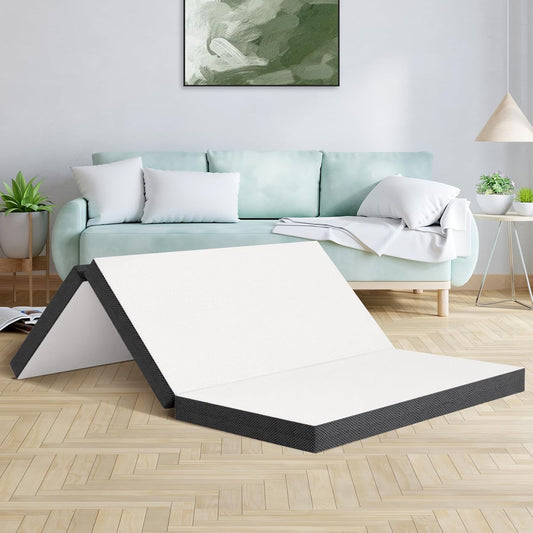 Dkelincs Colchón plegable de 4 pulgadas, triple pliegue, de espuma