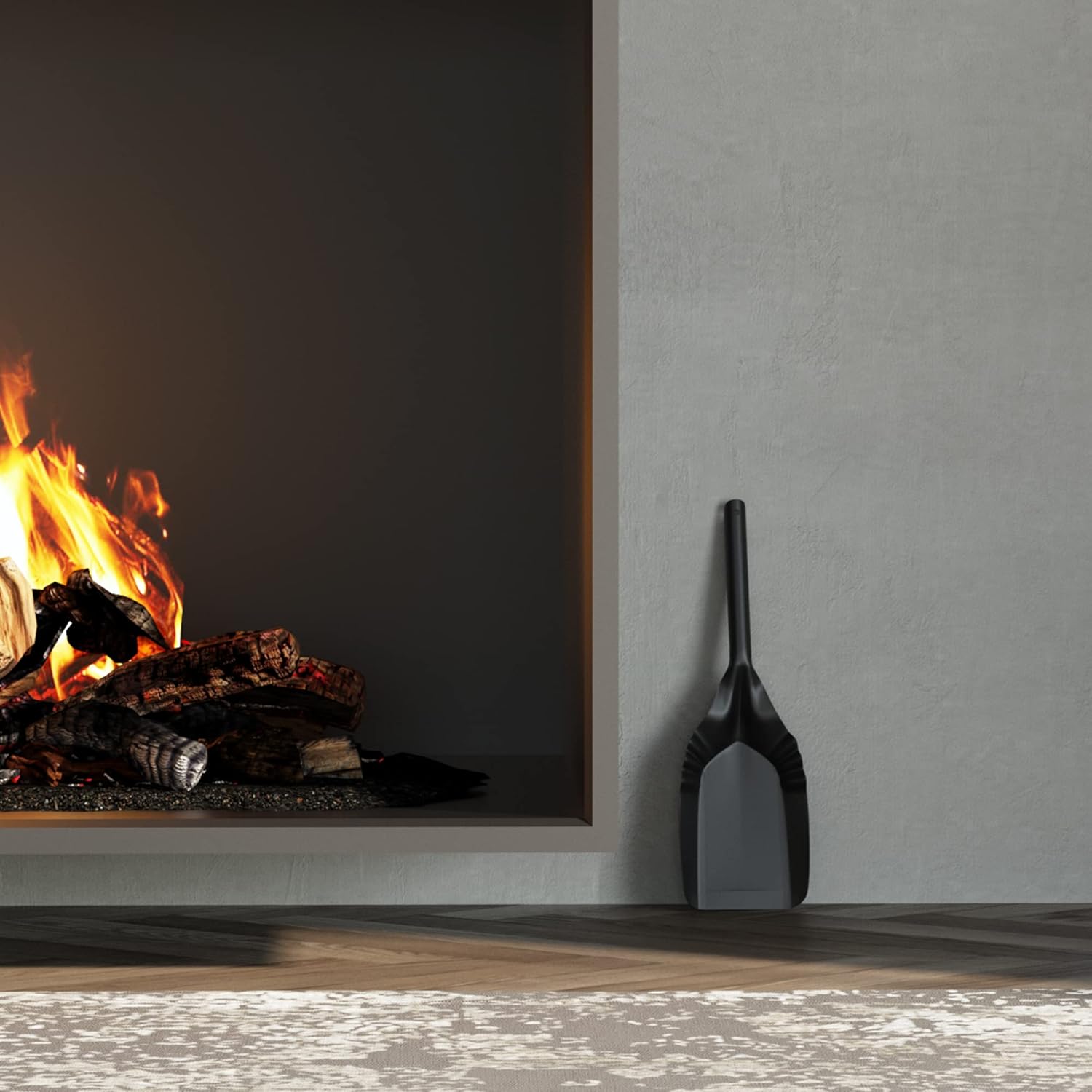 Fire Beauty Pala para chimenea - Pala de ceniza-Cuchara para chimenea-Pala de...