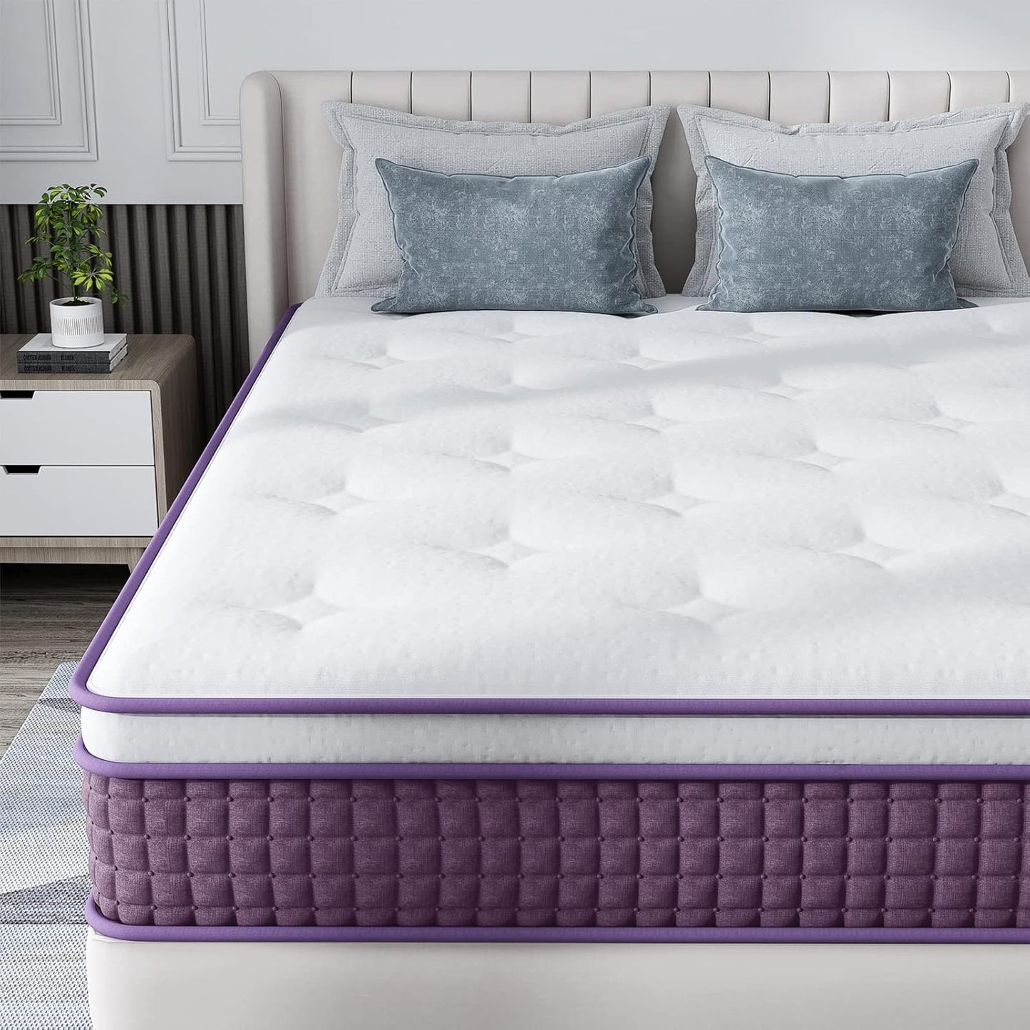Twin Mattress, 12 Inch Hybrid Twin Mattress, Twin Size Mattress in a Box, Plush