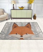Alfombra ligera estampada decorativa contemporánea con diseño de zorro de...