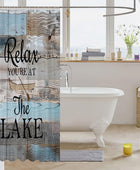 Accesorios de baño de lago, decoración de cabaña de lago, juegos de cortinas de...