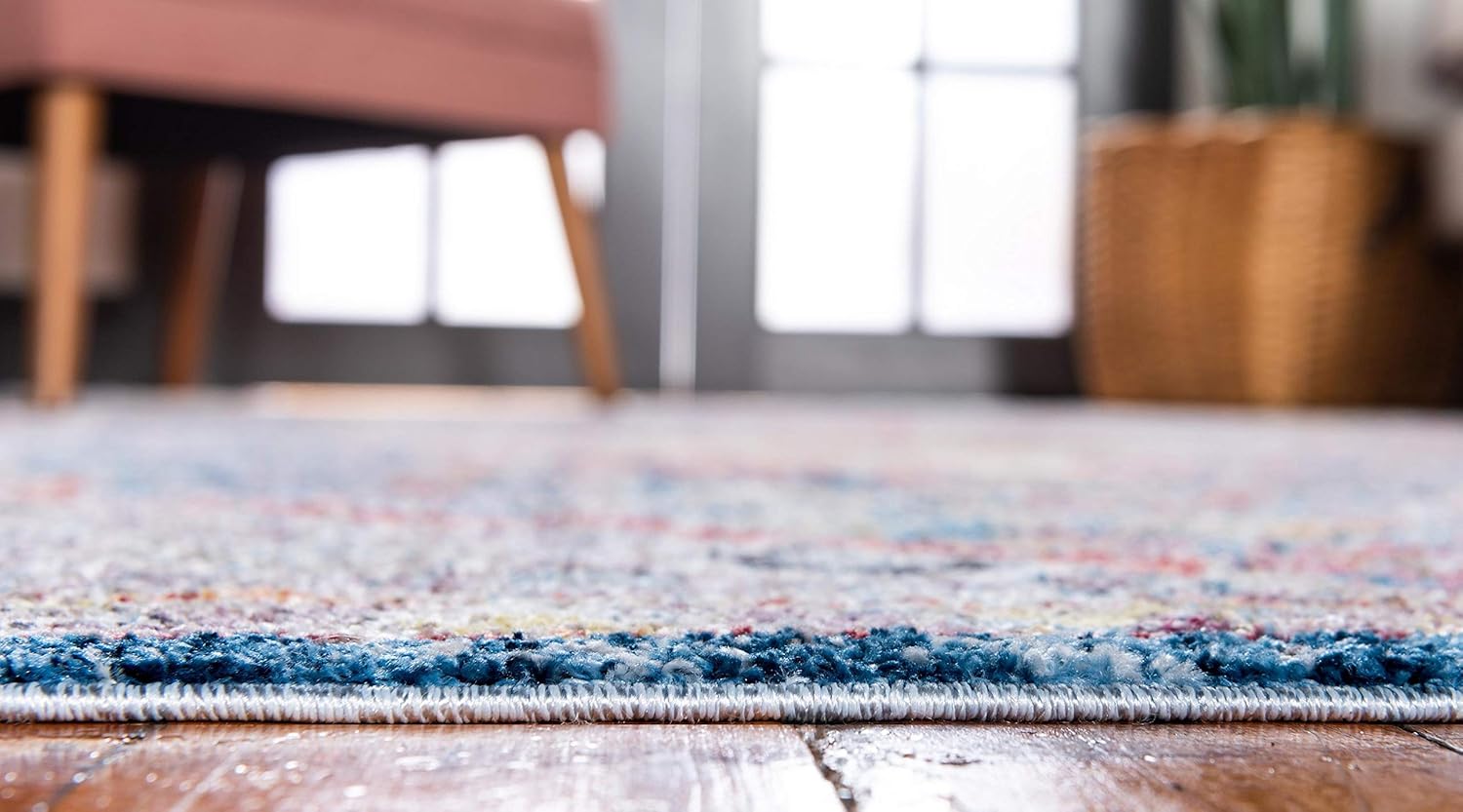 Unique Loom Brighton Collection - Alfombra vibrante con estampado tradicional,...