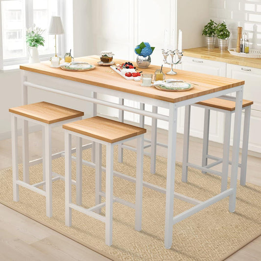 Juego de mesa de comedor para 4 mesas de cocina y sillas para 4, mesa de cocina