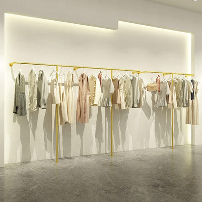 Perchero de metal para tienda de ropa, moderno estante de ropa montado en la