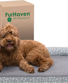 Furhaven - Cama para perro de espuma viscoelástica, estilo diván en forma de L,...