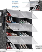 Organizador de almacenamiento de zapatos, 24 pares de zapatero de plástico con...