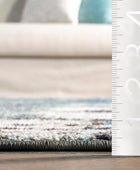 nuLOOM Haydee - Alfombra decorativa abstracta glacial, 3 x 5, azul