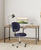 Silla de trabajo de malla con respaldar medio Flash Furniture con brazos y...