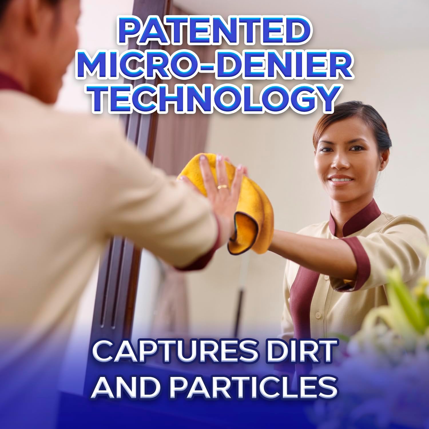 Limpiador de microfibra de micro-denier, toallas de limpieza absorbentes, paño