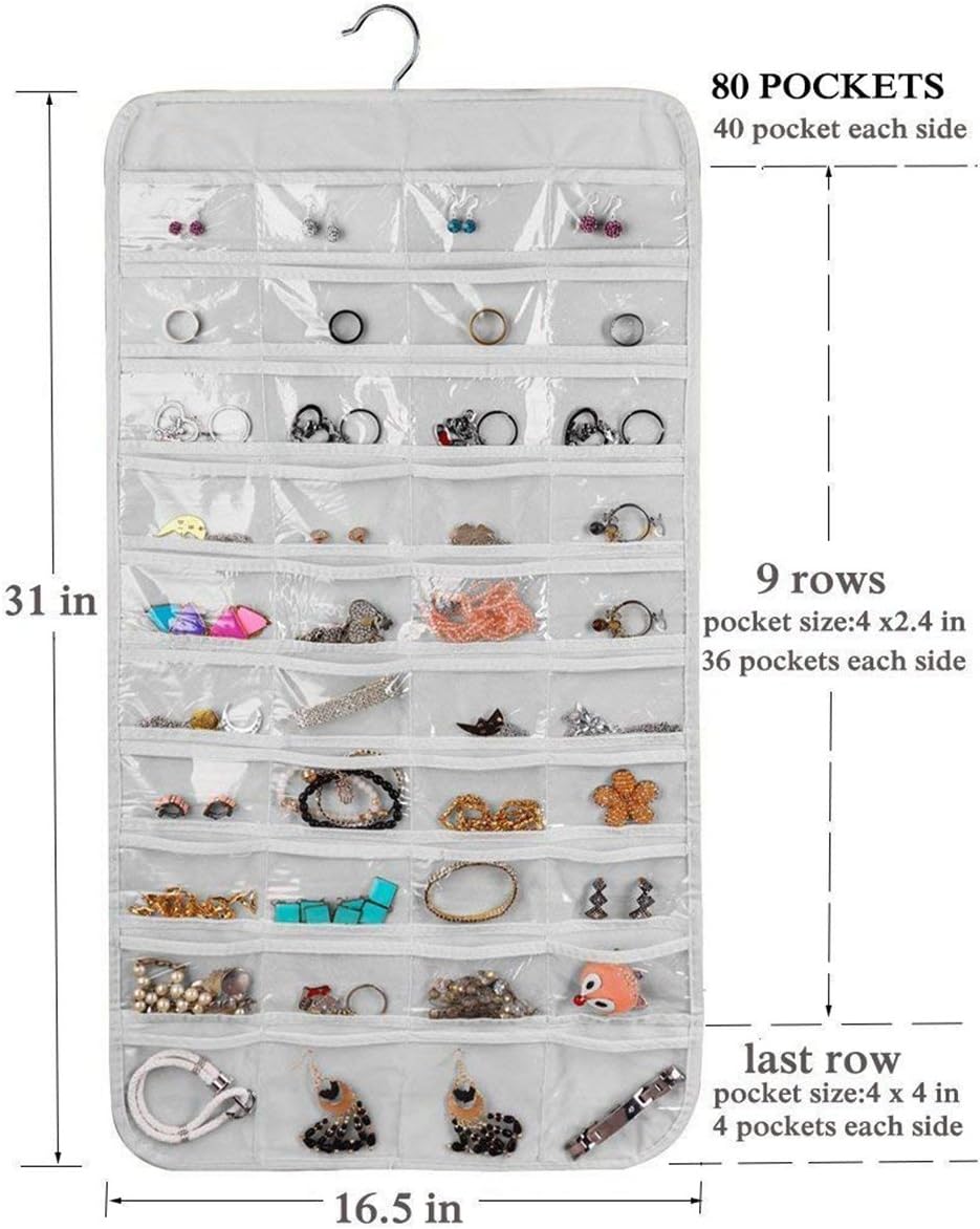 Organizador colgante de doble cara para joyas, soporte para herramientas