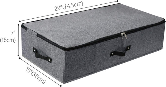 2 cajas de almacenamiento plegables debajo de la cama con forro de soporte de
