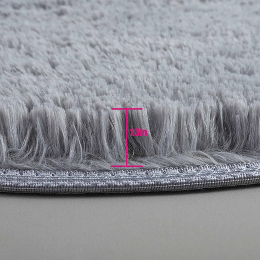 Alfombra mullida para dormitorio, 4 x 4 pies, alfombra suave para habitación de