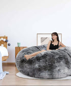 Puf gigante para adultos y niños sin relleno, cómodas sillas redondas Big Joe,...