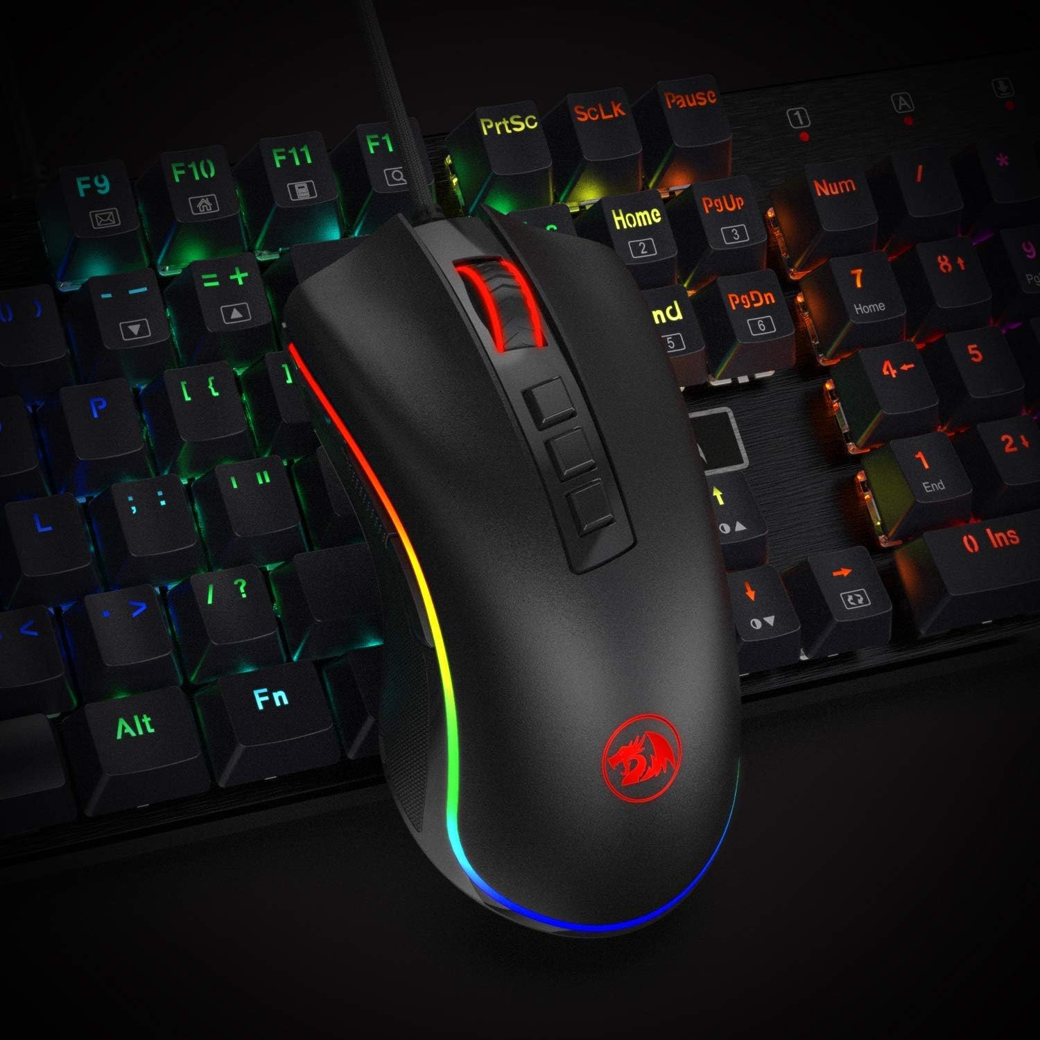 Redragon M711 Cobra - Mouse para videojuegos con retroiluminación croma RGB de...