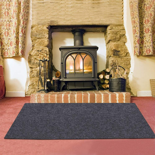 Alfombra para chimenea tapete ignífugo para estufa, resistente al calor, tapete...