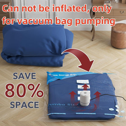 Paquete de 24 bolsas de almacenamiento al vacío con bomba eléctrica, (5 jumbo,