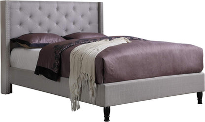 Cama de plataforma Home Life, Queen 2019, gris claro