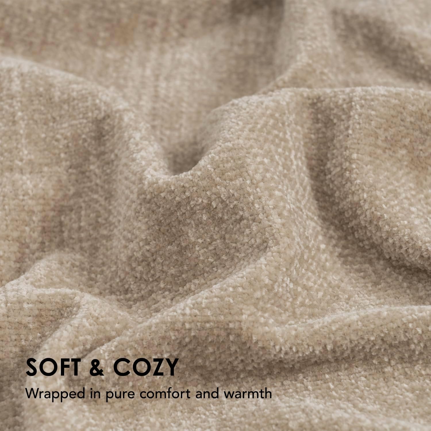 EVERGRACE Manta de felpilla suave para sofá, acogedora manta decorativa de...