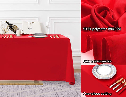Surmente Mantel rectangular de poliéster de 90 x 132 pulgadas, mantel para...