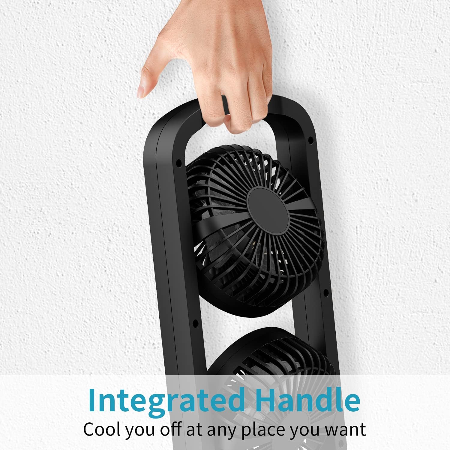 Dr. Prepare - Ventilador de torre de escritorio pequeño de 15 pulgadas,...