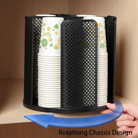 Soporte para tazas de papel y tapa, organizador de almacenamiento de vasos de...