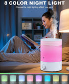 Esemoil Humidificadores para dormitorio, difusor de aceite esencial con luz de...