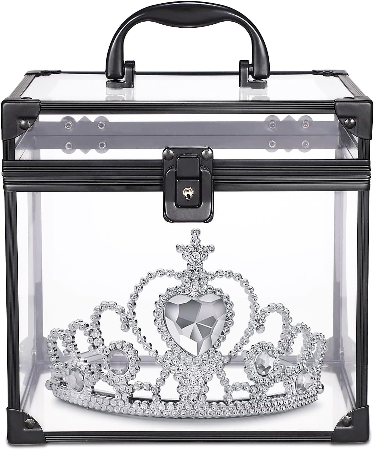 Noverlife Caja de corona portátil para concursos, 8 x 7 x 7.5 pulgadas, estuche...