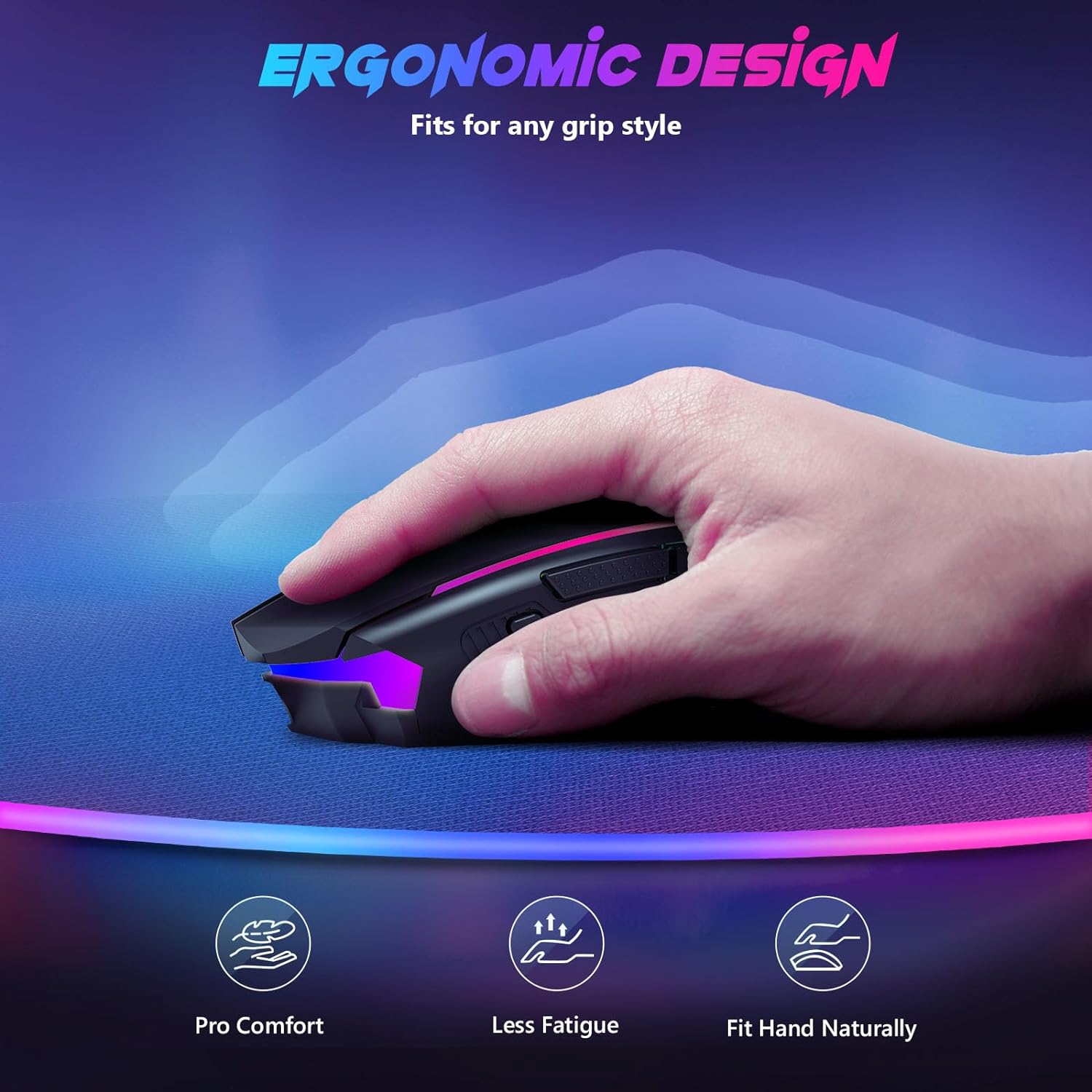 Redragon Mouse para juegos, mouse inalámbrico para juegos con 8000 DPI, ratones...