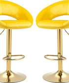 Juego de 2 taburetes de bar de terciopelo, taburetes de bar contemporáneos con...