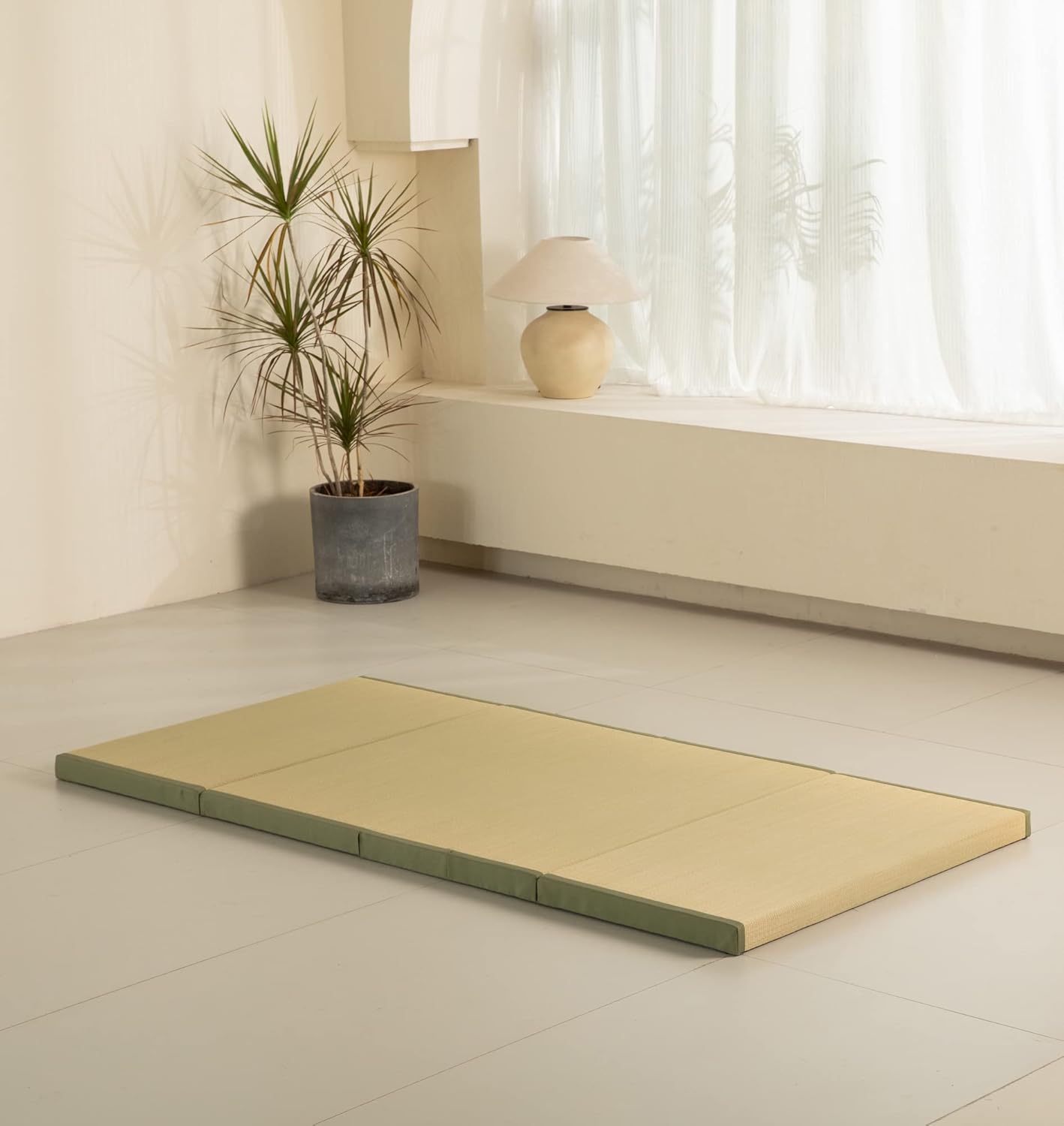 Tapete grueso de tatami individual XL, cama de tatami japonés con bolsa de