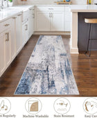 famibay Alfombra de pasillo de 2 x 6 pies con respaldo de goma, moderna...