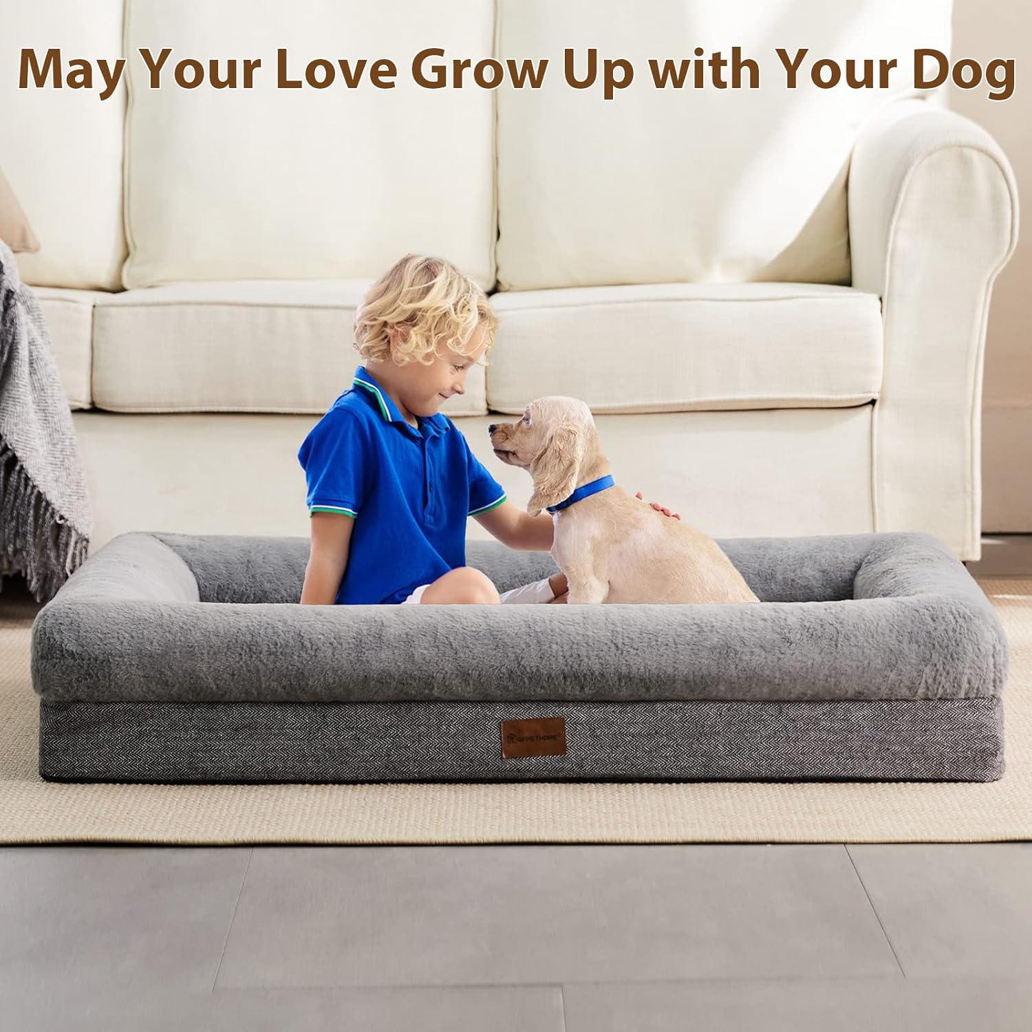 BFPETHOME Sofá cama para perros grandes, cama lavable para perros grandes con...