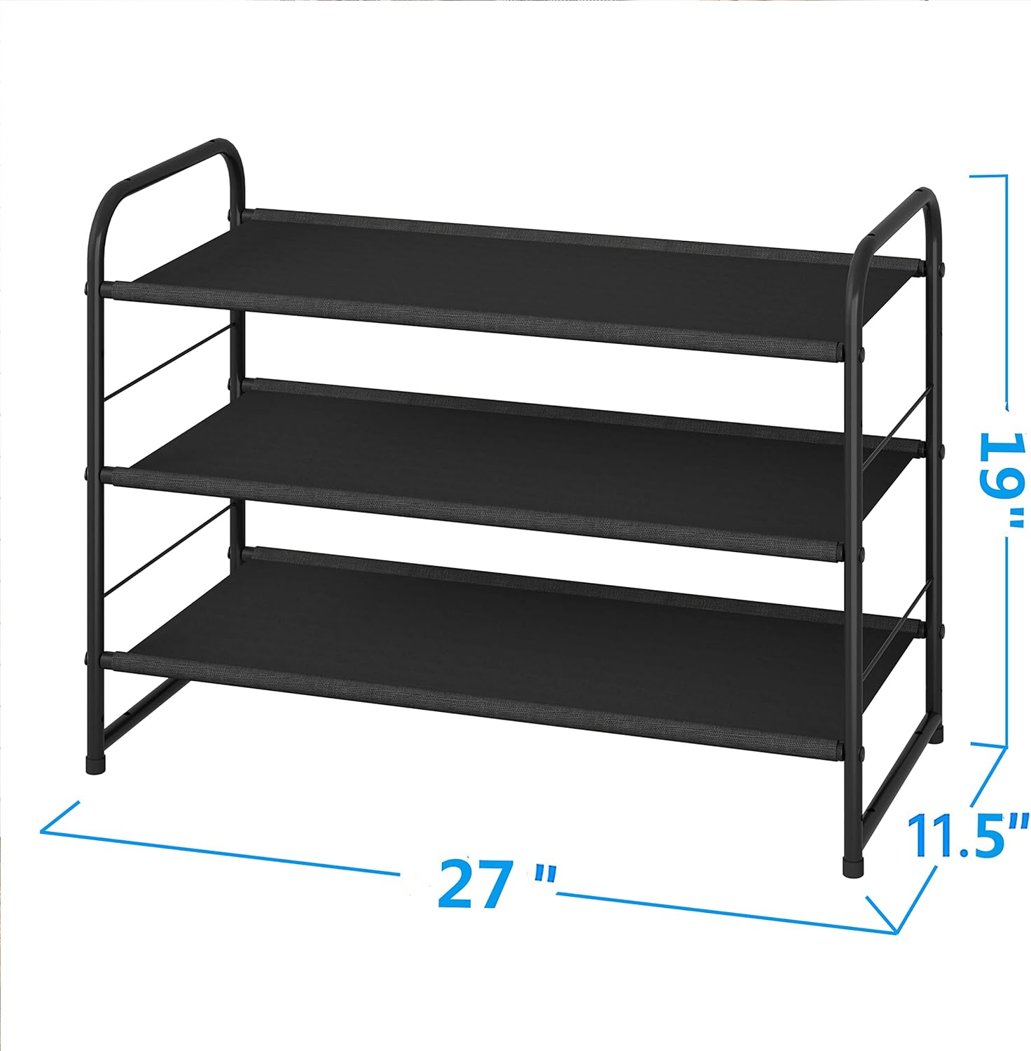 Simple Trending Zapatero apilable de 3 niveles, organizador de almacenamiento...