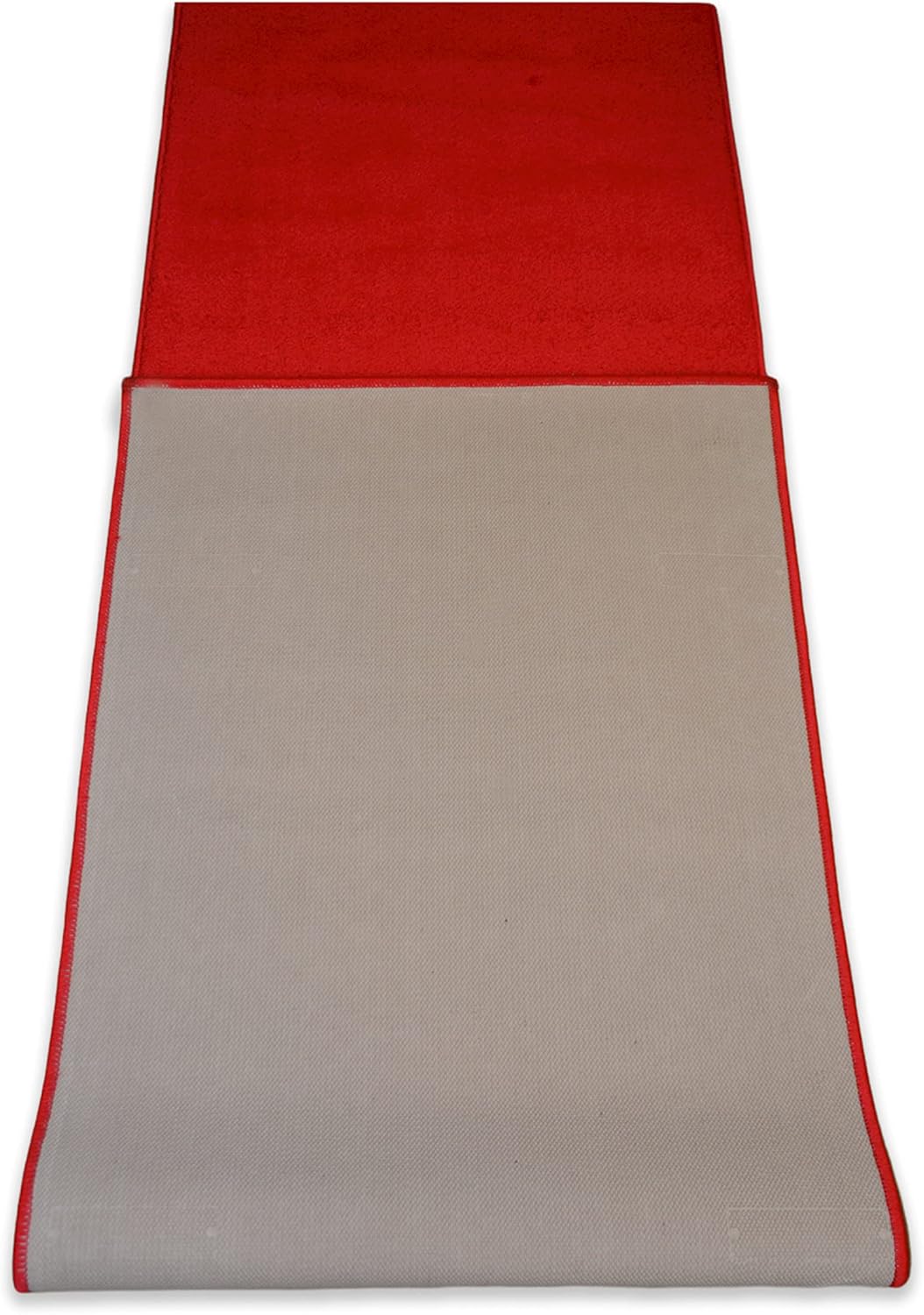 Alfombra de pasillo de color rojo sólido estilo europeo (2.2 pies de ancho x 8...