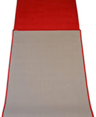 Alfombra de pasillo de color rojo sólido estilo europeo (2.2 pies de ancho x 8...