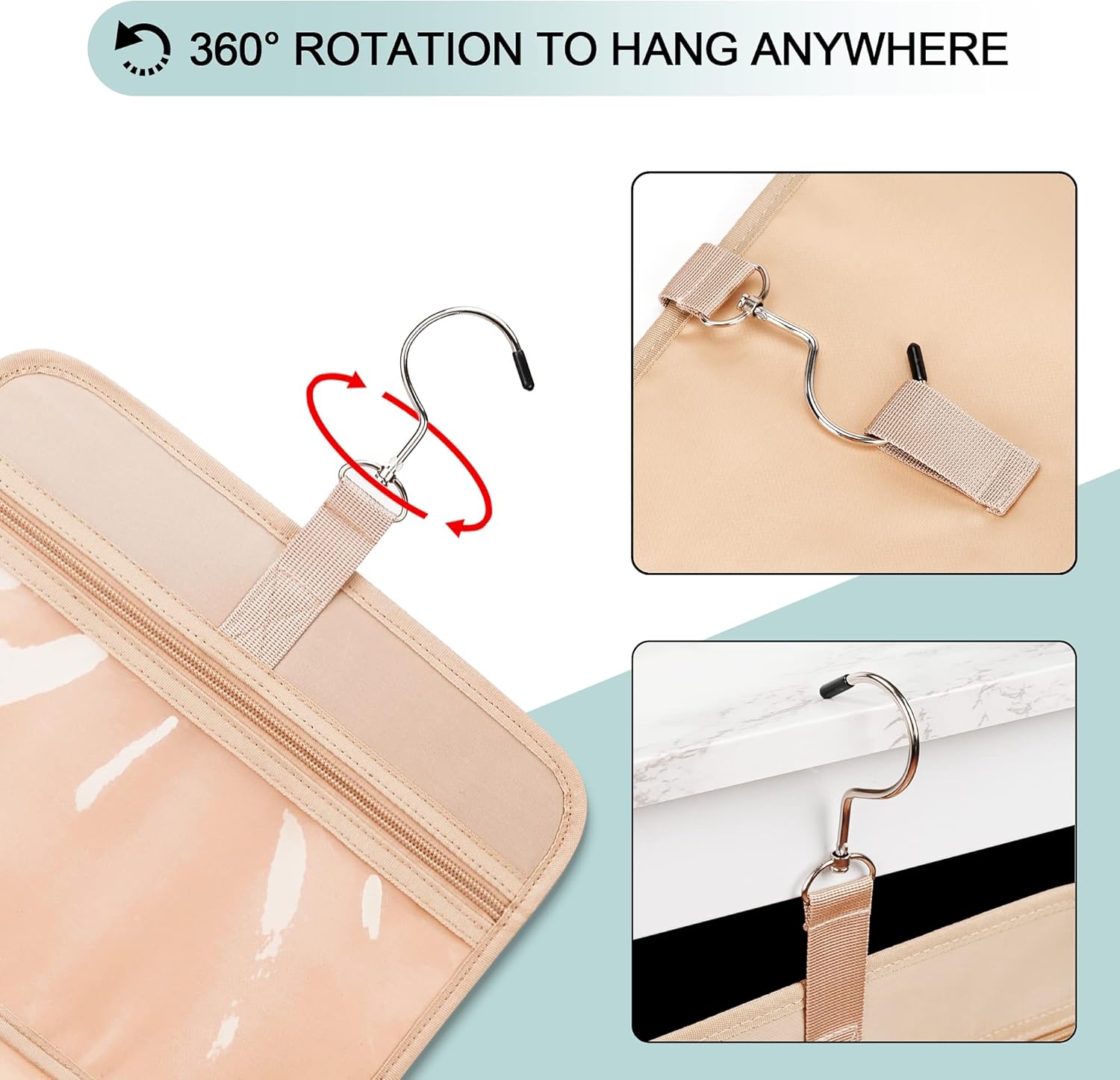Travel Hanging Toiletry Bag for Women, Cruise Ship Essentials, with Jewelry...
