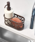 iDesign - Juego de dispensador de jabón de baño de cerámica con bomba de jabón...