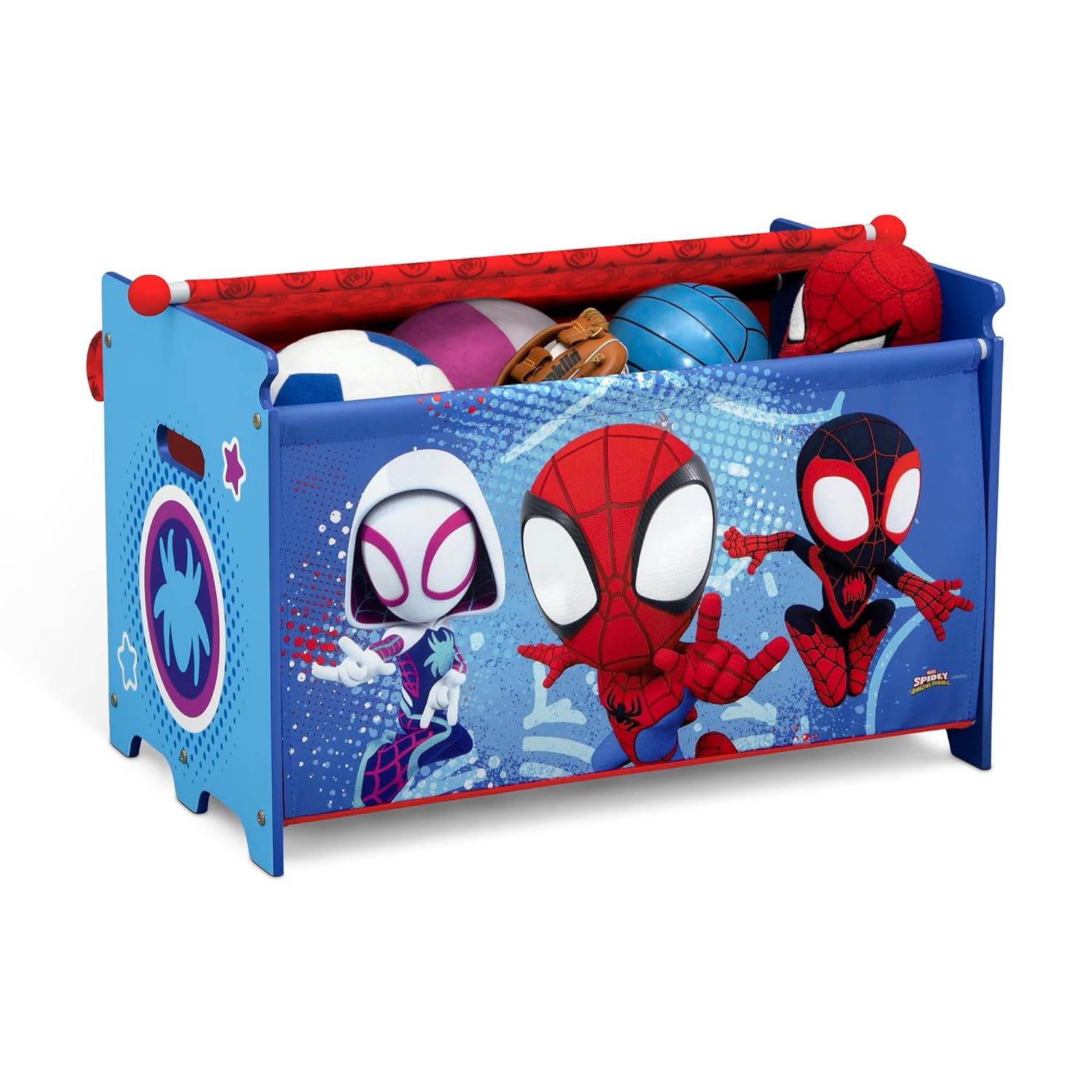 Delta Children Marvel Spidey and His Amazing Friends - Caja de juguetes con...