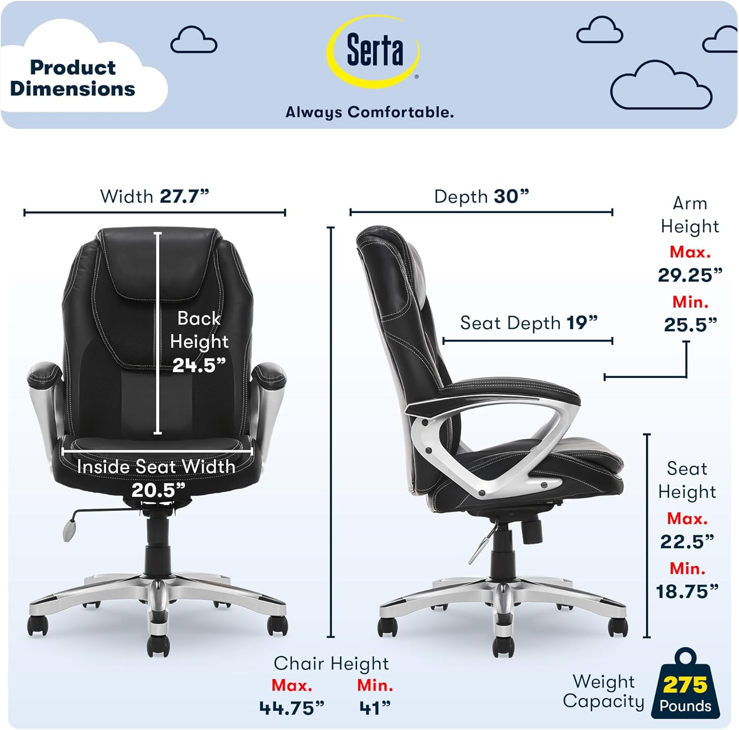 Silla Serta, Negro