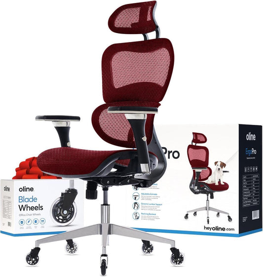 Oline ErgoPro Silla de oficina ergonómica  Silla de escritorio con reposabrazos...