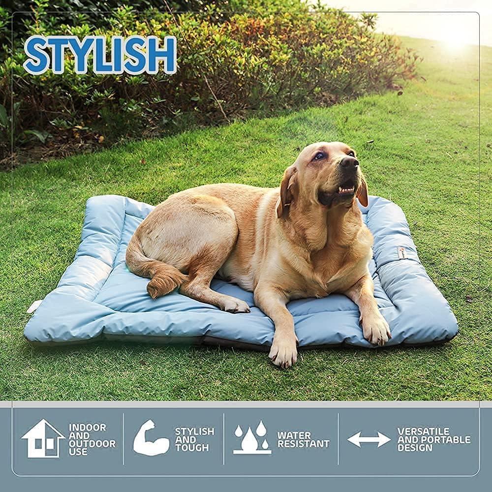 Cama para perro de campamento de 40 x 32 pulgadas, al aire libre, impermeable,...