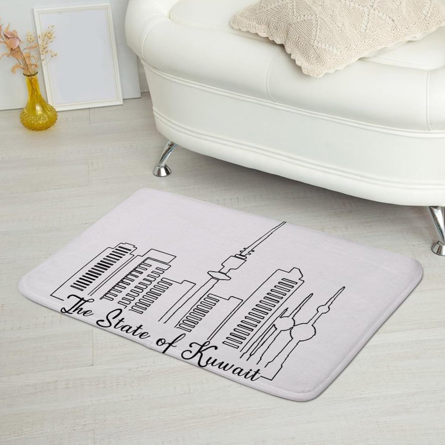 Alfombras antideslizantes de 20 x 32 pulgadas para piso, diseño de ciudad de...